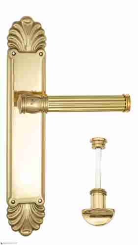 Дверная ручка Venezia "IMPERO" WC-2 на планке PL87 полированная латунь