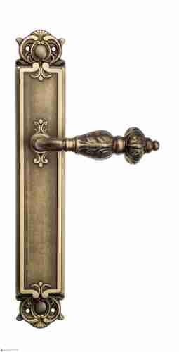 Дверная ручка Venezia "LUCRECIA" на планке PL97 матовая бронза