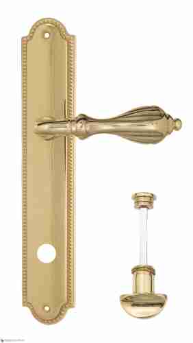 Дверная ручка Venezia "ANAFESTO" WC-2 на планке PL98 полированная латунь