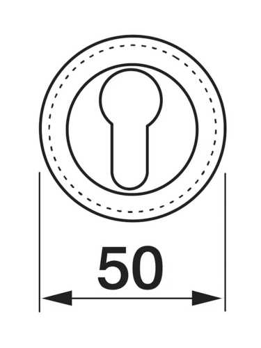 Накладка на замок Morelli Luxury LUX-KH-R4 CRO круглая под евроцилиндр, цвет хром