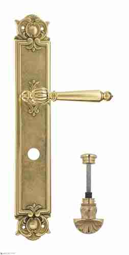 Дверная ручка Venezia "PELLESTRINA" WC-4 на планке PL97 полированная латунь