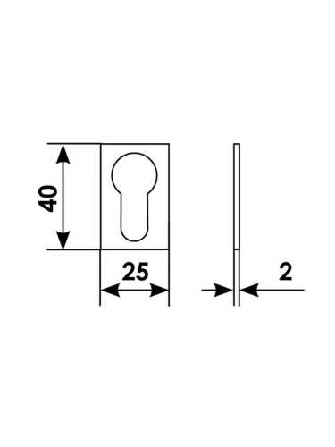 Накладка на замок Morelli Luxury LUX-KH-SM BIA квадратная под евроцилиндр, цвет белый