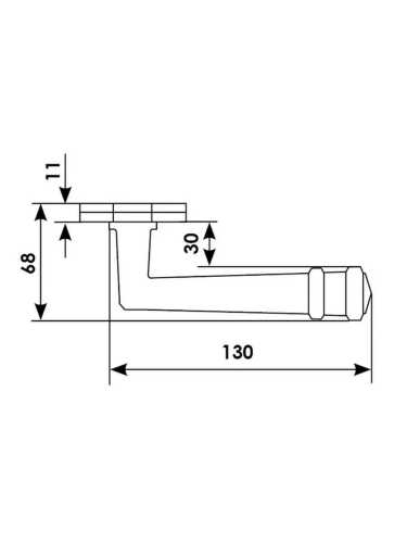 Ручка дверная Morelli Luxury CHAMPS-ELISEES Y OBR раздельная на фигурном основании, цвет - кофе