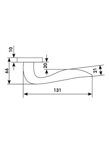 Ручка дверная Morelli Luxury LEON R2 NIS раздельная на круглой розетке, цвет матовый никель, латунь