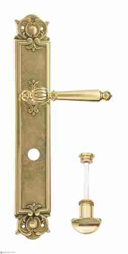 Дверная ручка Venezia "PELLESTRINA" WC-2 на планке PL97 полированная латунь