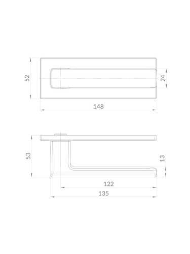 Ручка Punto (Пунто) раздельная K.EST.Q52.MEGA XL SN-3 матовый никель