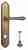 Дверная ручка Venezia "CLASSIC" WC-2 на планке PL98 матовая бронза