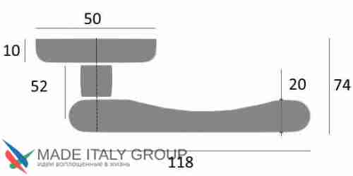 Дверная ручка Venezia "EXA" D1 матовый хром