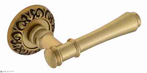 Дверная ручка Venezia "CALLISTO" D4 французcкое золото + коричневый