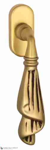 Ручка оконная Venezia "OPERA" FW французское золото + коричневый