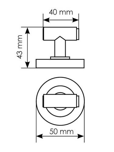 Завертка сантехническая Morelli Luxury LUX-WC-BRIDGE BGO для ручки BRIDGE, цвет - мат. бронза