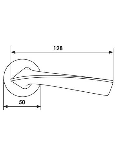 Ручка дверная Morelli Luxury COMETA R5 OSA раздельная на круглой розетке из латуни, цвет - матовое золото