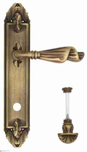 Дверная ручка Venezia "OPERA" WC-4 на планке PL90 матовая бронза