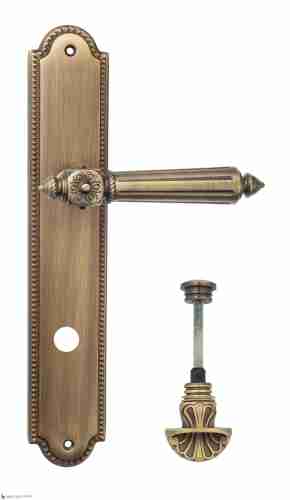 Дверная ручка Venezia "CASTELLO" WC-4 на планке PL98 матовая бронза