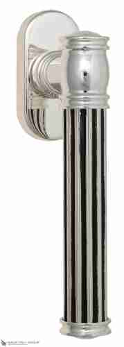 Ручка оконная Venezia "IMPERO" FW натуральное серебро + черный