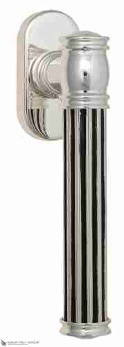 Ручка оконная Venezia "IMPERO" FW натуральное серебро + черный