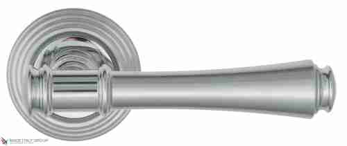 Дверная ручка Venezia "CALLISTO" D8 матовый хром / полированный хром