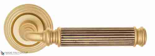 Дверная ручка Venezia "MOSCA" D8 французское золото + коричневый