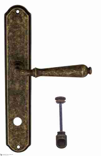 Дверная ручка Venezia "CLASSIC" WC-2 на планке PL02 античная бронза