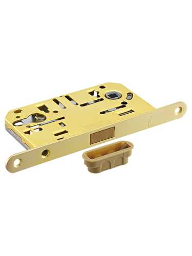 Замок межкомнатный Morelli M1885 MSG под цилинд, цвет мат.золото сатинированное