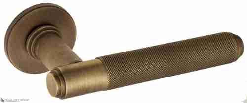 Дверная ручка Venezia "EXA ZIG" FSR матовая бронза