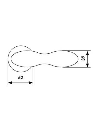 Ручка дверная Morelli Luxury LUNCH PF OBR раздельная на круглой розетке, цвет кофе, латунь