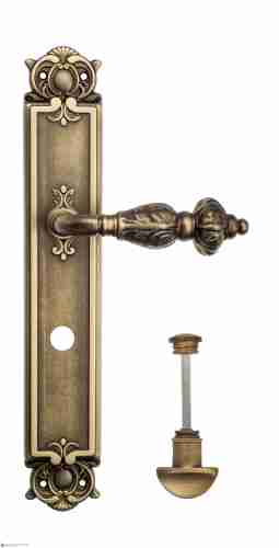 Дверная ручка Venezia "LUCRECIA" WC-2 на планке PL97 матовая бронза