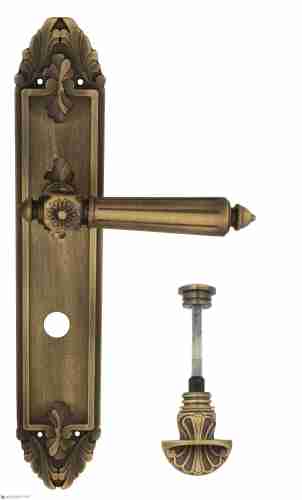 Дверная ручка Venezia "CASTELLO" WC-4 на планке PL90 матовая бронза