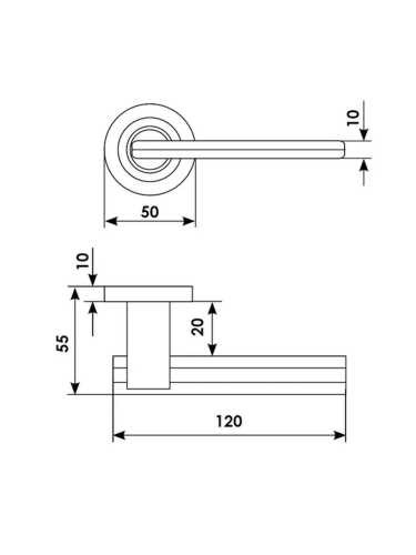 Ручка дверная Morelli Luxury ORCHIDEA R2 OTL раздельная на круглой розетке, цвет золото, латунь