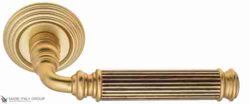 Дверная ручка Venezia "MOSCA" D8 французское золото + коричневый