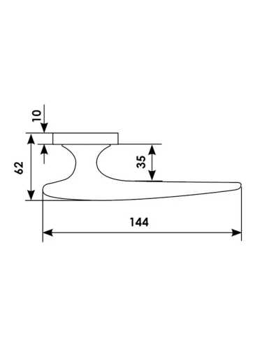 Ручка дверная Morelli Luxury BOLID R4 CSA раздельная на круглой розетке , цвет матовый хром, латунь