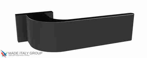 Дверная ручка на прямоугольном основании Fratelli Cattini "CLO" 6-NM матовый черный