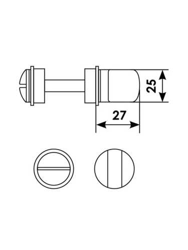 Завертка сантехническая Morelli Luxury LUX-WC-RM CRO, цвет - хром