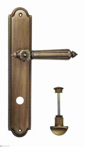 Дверная ручка Venezia "CASTELLO" WC-2 на планке PL98 матовая бронза