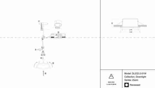 Встраиваемый светильник Maytoni Zoom DL032-2-01W