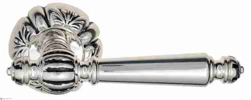 Дверная ручка Venezia "PELLESTRINA" D5 натуральное серебро + черный