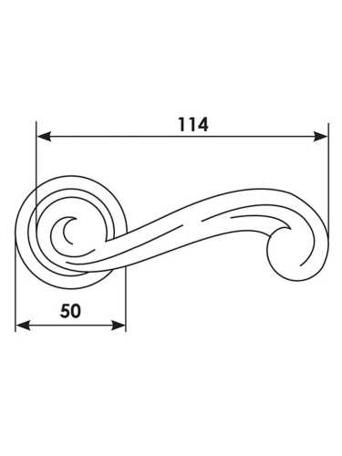 Ручка дверная Morelli Luxury PLAZA R2 OBR раздельная на круглой розетке, цвет кофе, латунь