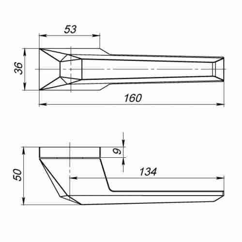 Комплект на 6 дверей - Ручки дверные межкомнатные Armadillo STONE UCS СР-8 хром