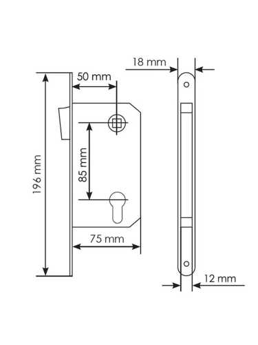 Защелка магнитная под цилиндр Morelli MM 2085 BL, цвет - черный