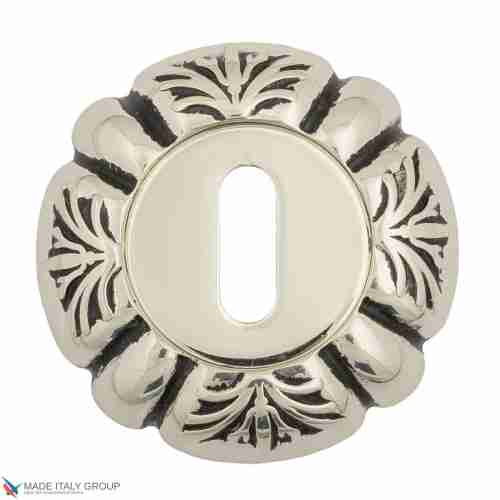 Накладка дверная под ключ буратино Venezia KEY-1 D5 натуральное серебро + черный (2шт.)