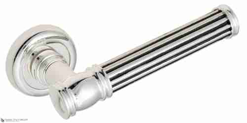 Дверная ручка Venezia "IMPERO" D1 натуральное серебро + черный