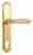 Дверная ручка Venezia "CASTELLO" CYL на планке PL02 полированная латунь