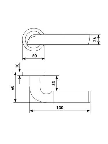 Ручка дверная Morelli Luxury MATRIX R2 OTL раздельная на круглой розетке, цвет золото, латунь