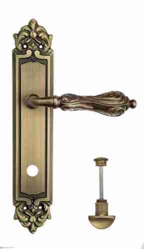 Дверная ручка Venezia "MONTE CRISTO" WC-2 на планке PL96 матовая бронза