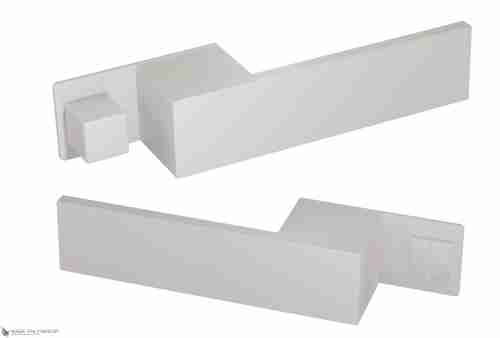 Дверная ручка на прямоугольном основании Fratelli Cattini "NM-368" 4-BI матовый белый