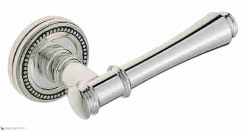 Дверная ручка Venezia "CALLISTO" D3 натуральное серебро + черный