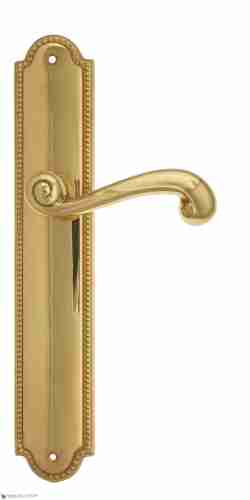 Дверная ручка Venezia "CARNEVALE" на планке PL98 полированная латунь