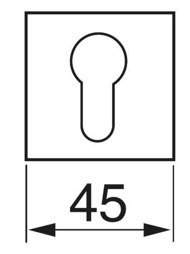 Накладка на евроцилиндр Morelli Luxury LUX-KH-S3 OSA квадратная, цвет матовое золото
