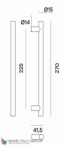 Ручка скоба Venezia "LINEAR" 270мм (225мм) французское золото