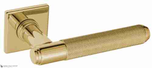 Дверная ручка Venezia "EXA ZIG" FSS полированная латунь